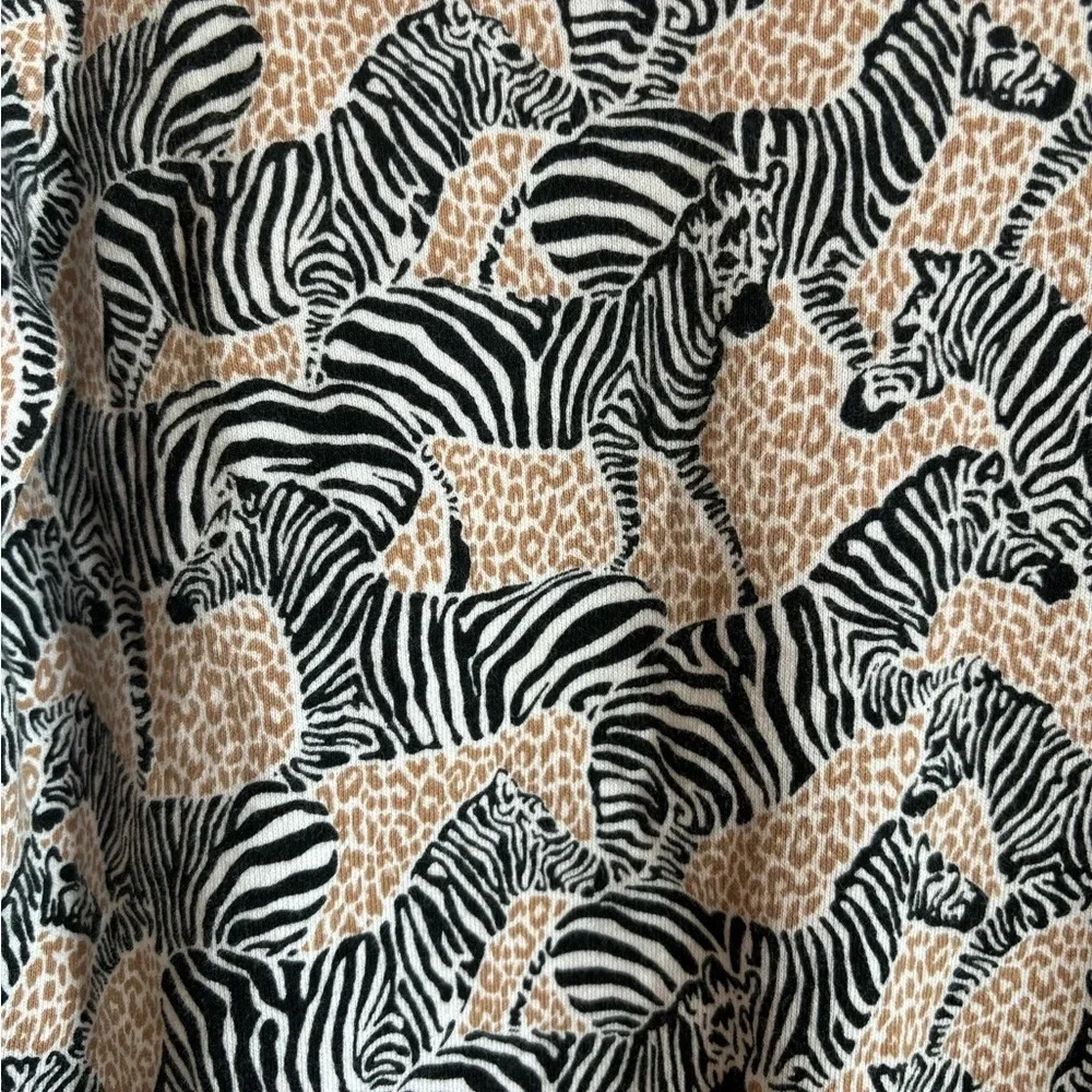 J. Crew Zebra Print Pullover Sweatshirt